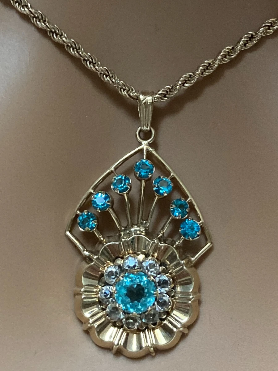 Art deco pendant necklace deals