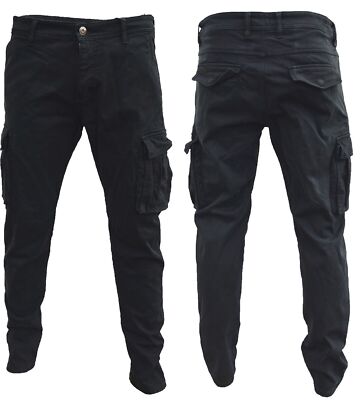 Herren Thermo Cargo Hose Gefüttert Outdoor Arbeitshose Winter  warm gefüttert