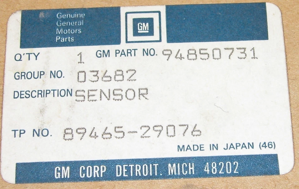 New Genuine GM Pre Cat Position 1 Oxygen Sensor For 1985-1988 Chevrolet Nova - Image 2 of 3
