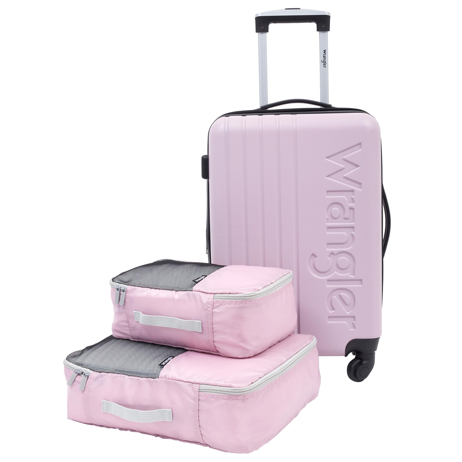 Wrangler 20 Inch Lilac Carry-On Luggage Set