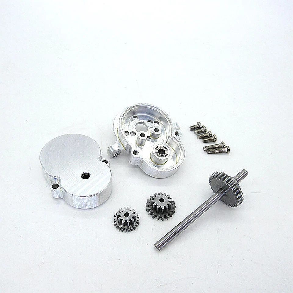 Metal Transmission Gearbox w/Gear Set For WPL D12 RC Truck Cars DIY Upgrade Part - Image 2 of 4