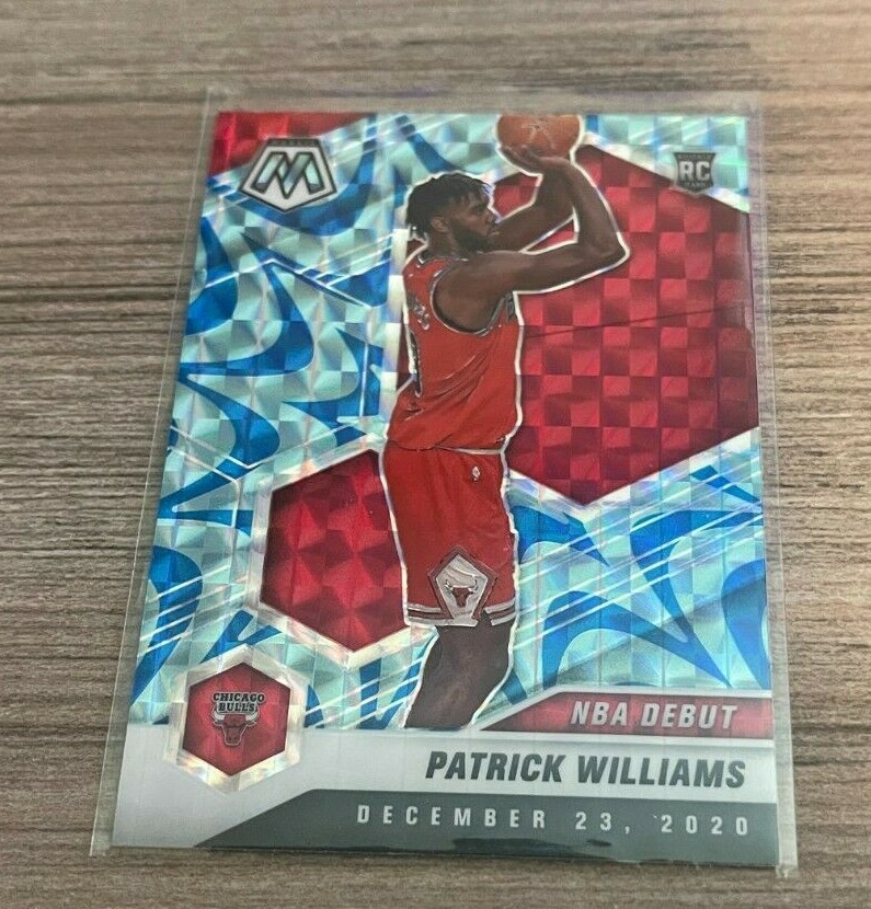 2020-21 Panini Mosaic NBA Patrick Williams Blue Reactive Prizm Rookie Card #267