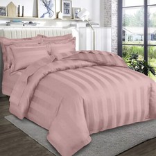 Egyptian Stripe Duvet Quilt Covers Luxury Bedding Set Single Double King Size