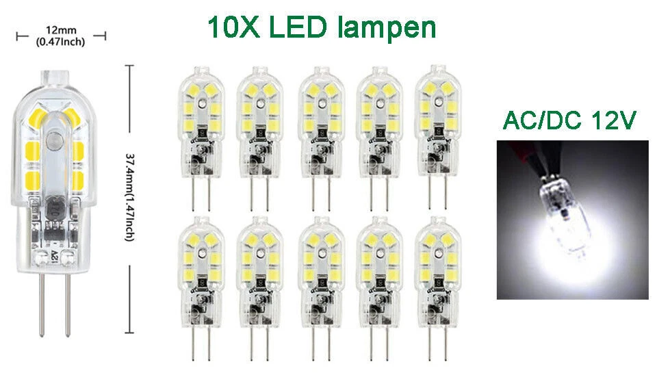 10X G4 LED Lampe 12V DC/AC Kaltweiß 5W Kapsel Leuchtmittel SMD Stiftsockel Birne - Bild 2 von 2