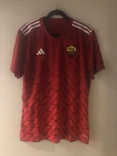 AS Roma Adidas Icon Pre-Match Training Soccer Football Jersey Shirt NWT Large