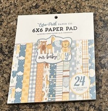 Echo Park OUR BABY BOY 6x6 Scrapbook Cards Paper Pad 24 Pages 2 Sided