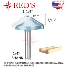 Tideway Carbide IND LC03082004B 120 degree V groove Carving 1/4 shank router bit