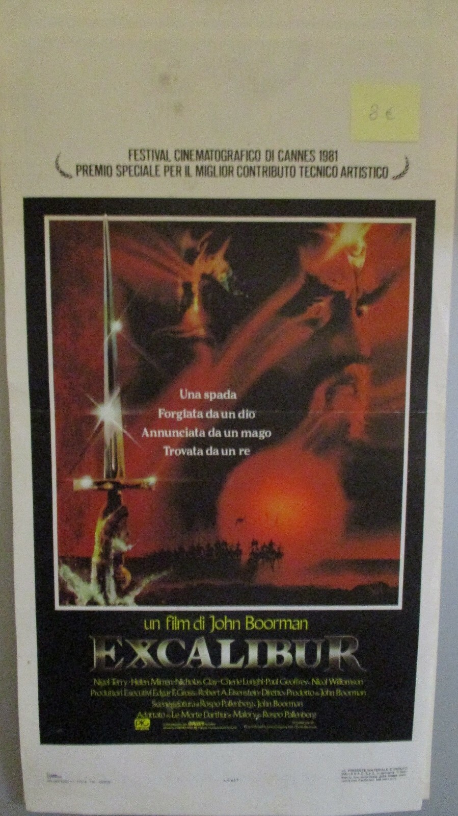 Locandina originale film Excalibur (1981) - Regia di John Boorman