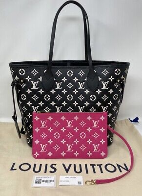 Louis Vuitton Neverfull Black & White Monogram Empreinte Spring in the  City bag
