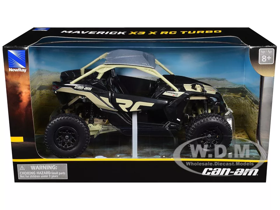 CAN-AM MAVERICK X3 XRC TURBO ATV TAN 1/18 DIECAST MODEL BY NEW RAY 58283 B - Image 3 of 3