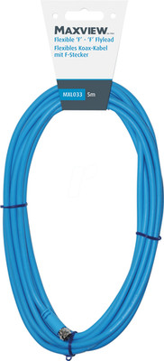 MAXVIEW Flexibles Koax-Kabel F-Anschluss, 5,0 m