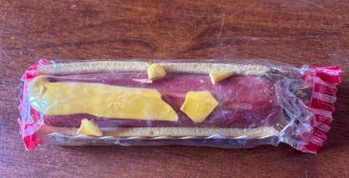 Vintage 1985 Swell DOGGIE MAN Hot Dog Bubble Gum 5.5” New - Picture 2 of 6