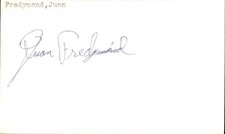 Juan Fredymond Signed 3x5 Index Card Cut Autograph Den