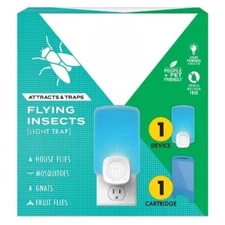 Flying Insect Light Fruit Fly Trap Starter Kit - 1 Light Trap + 1 Cartridge