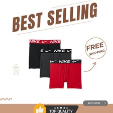 Nike Boys' Moisture-Wicking 3-Pack Boxer Briefs - Dynamic University Red, Size M