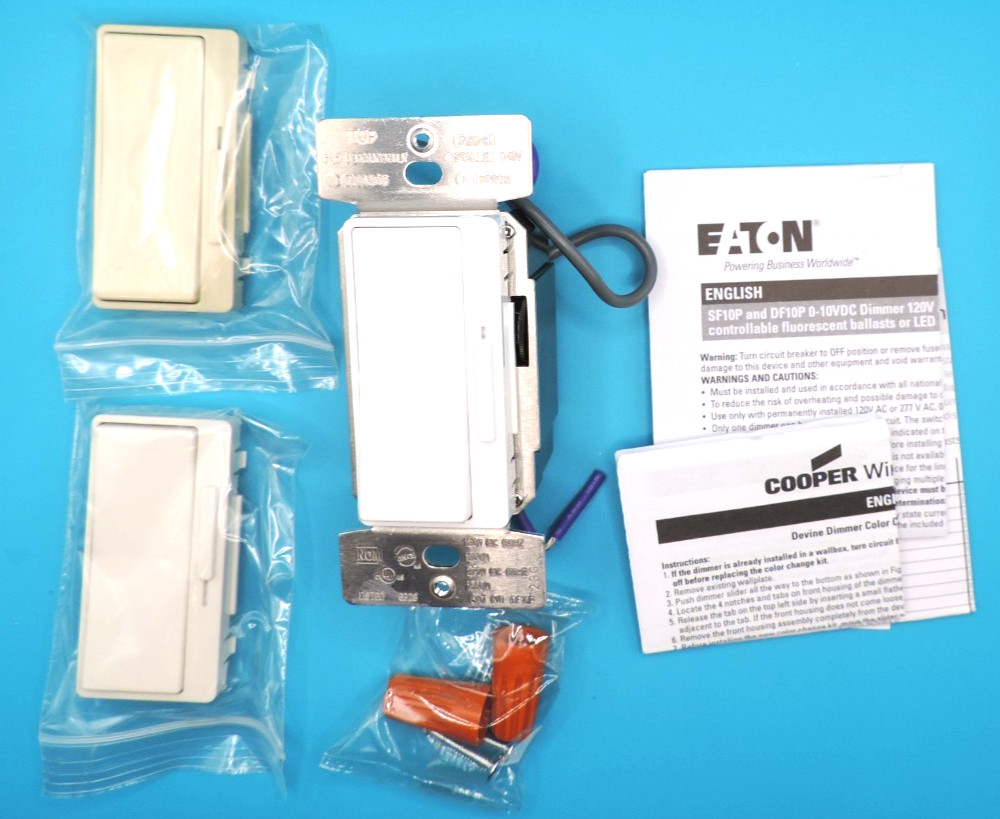 EATON DF10P Decorator Dimmer Color Change Kit White Ivory Almond 120-277VAC