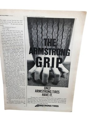 1971 Armstrong Tires Vintage Ad Strong Grip Automotive Print Art