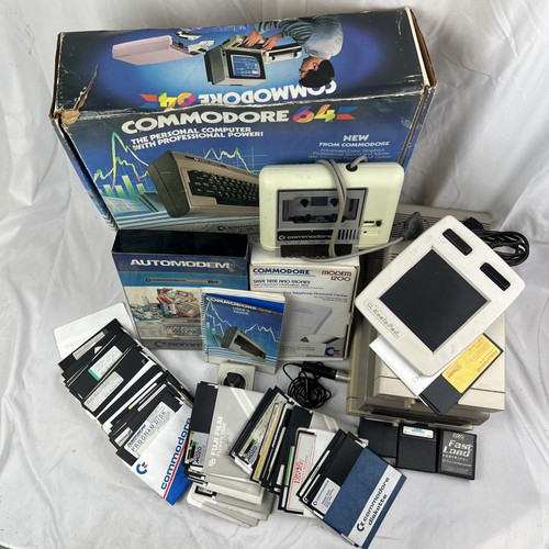 HUGE Commodore 64 Lot – C64 Computer in Box, 1541/1541 II/1571 Drives ...