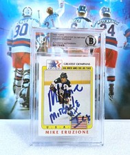 Miracle On Ice Mike Eruzione Signed Inscribed Greatest Olympians Beckett