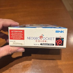 SNK Neo Geo Pocket Monochrome Platinum Silver Handheld System with Box s1130M