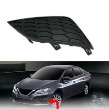 Parachoques delantero izquierdo luz antiniebla rejilla cubierta bisel para Nissan Sentra 2016-2018
