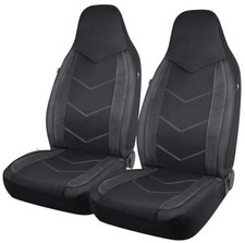 Car Seat Covers - High Back Front Sports Carbon Fiber Mesh High Back Black