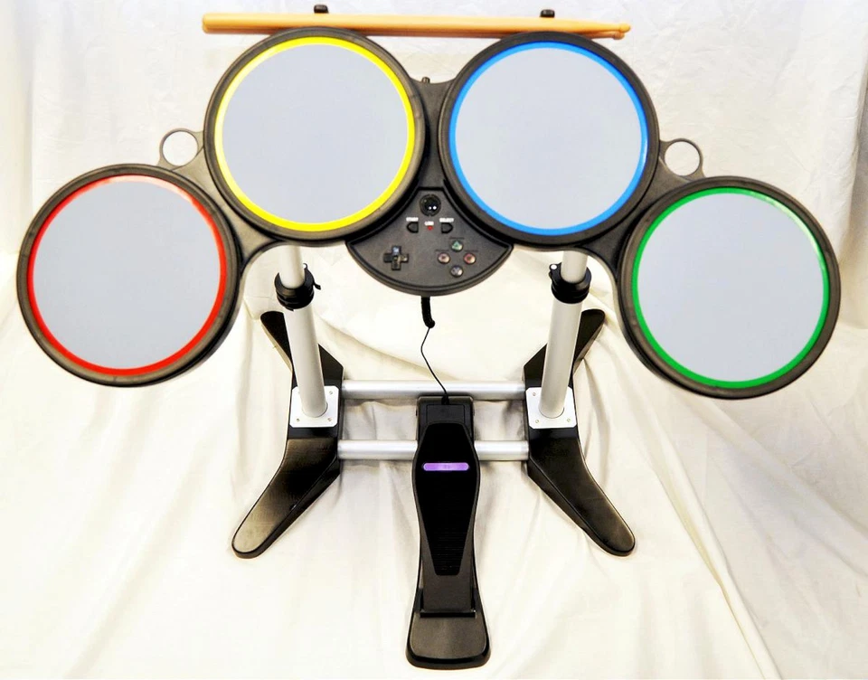 Nintendo Wii ROCK BAND 3 2 1 Wireless Drum Set kit Beatles Lego AC/DC Wii-U - Image 4 of 4