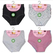 6 Pack Ladies Briefs Maxi, 100% Cotton Full Comfort Fit Underwear, Size 10-24 UK