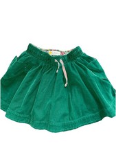 Mini Boden Girls Christmas Green Corduroy Skirt 5-6Y