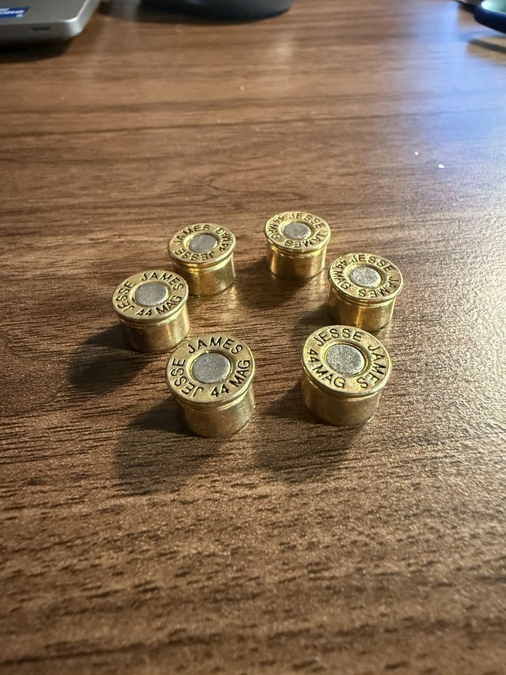 Jesse James West Coast Choppers 44 Mag NOS Brass Bullet Caps Bar Risers ...