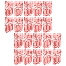 20 Pcs Disposable Popcorn Bags Paper Individual Snack Bulk Movie Night Storage