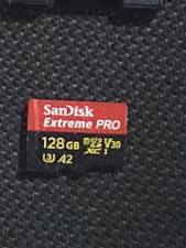 SanDisk 128GB Extreme Pro MicroSDXC UHS-I Memory Card with Adapter Out of Box 