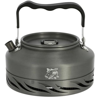 Camping Wasserkessel 0,8 L Wärmetauscher Klapphenkel Ausgießer Outdoor Angeln