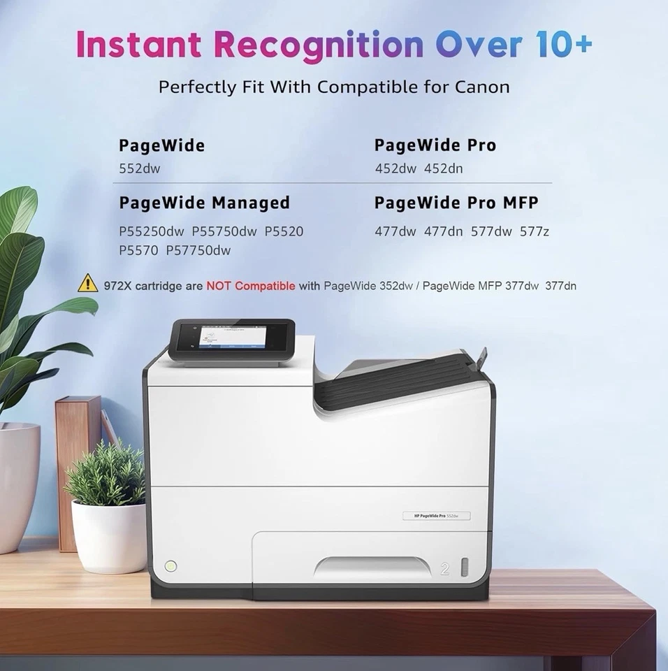 972X Ink Cartridges Compatible with HP 972X Ink Cartridges HP Pagewide Pro 4PACK - Image 2 of 4