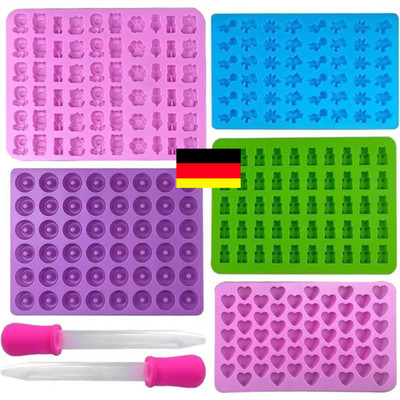 Gummibärchen Form 7 Stück Bonbon Formen Silikon Schokoladenform Silikonform Herz