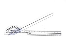 Goniometer Transparent Orthopedic Angle Ruler Plastic Goniometer 360 Degree for