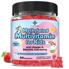Kids Multivitamin Gummies Omega-3 Dha Epa B12 D3 Zinc Sugar Free 60 Cts