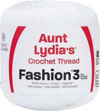 Aunt Lydia's Fashion Crochet Thread Size 3 White