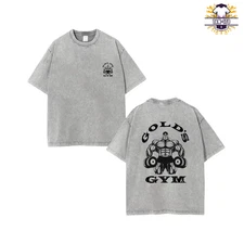 Gold’s Gym Dumbbell Power Washed Tee | Vintage Bodybuilder Workout Shirt