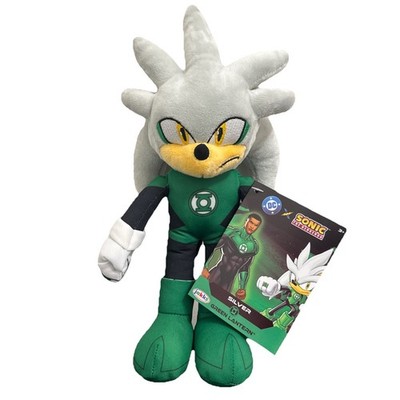 Jakks Pacific Sonic The Hedgehog x DC Comics Silver Green Lantern 9in Plush