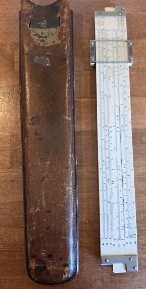 A genuine pre-digital computing tool — this Sun Hemmi pocket slide rule is a beautifully crafted piece of math history that still works and fits in your pocket.