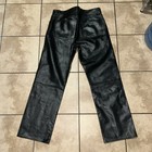 Vtg GAP Men's Leather Pants Black Boot Fit  Y2K zipper Size 32x29 — photo 3