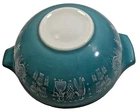 CORNING PYREX BLUE/WHITE AMISH BUTTERPRINT (444) 4 QT CINDERELLA MIXING BOWL