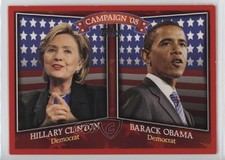 2008 Topps Historical Campaign Match-Ups Hillary Clinton Barack Obama 07ex