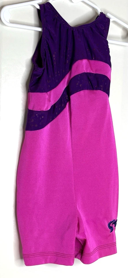 GK Elite CS Gimnasia Danza Leotardo Niño Pequeño Rosa Púrpura Unitard Foto 2 de 4