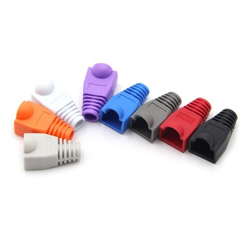 100pcs Cat5 CAT5E RJ45 Caps Connector Plugs RJ45 Ethernet Cable Strain - Afbeelding 5 van 8