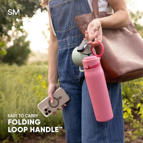 30oz Water Bottle with Straw & Handle | Insulated, Leak-Proof, BPA-Free — image 3