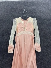 Gunne Sax Prairie Maxi Dress Women’s XS S Blush Lace 1970s Vintage Romantic