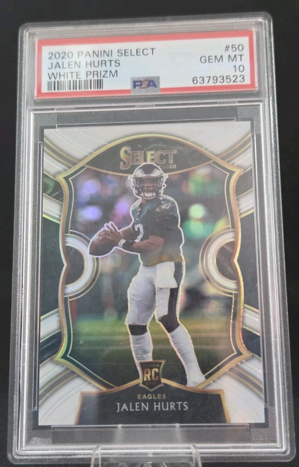 2020 Panini Select Jalen Hurts White Prizm/35 #50 GEM MT PSA 10 Eagles