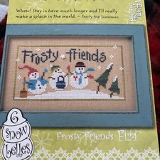 lizzie kate cross stitch patterns 6 Snow Belles F124 Frosty Friends Snowman Flip